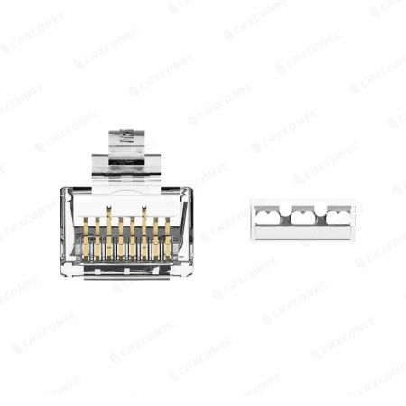 Cat.6 UTP Arc Latch RJ45 Connector With Insert 6 Up  2 Down RJ45 Plug